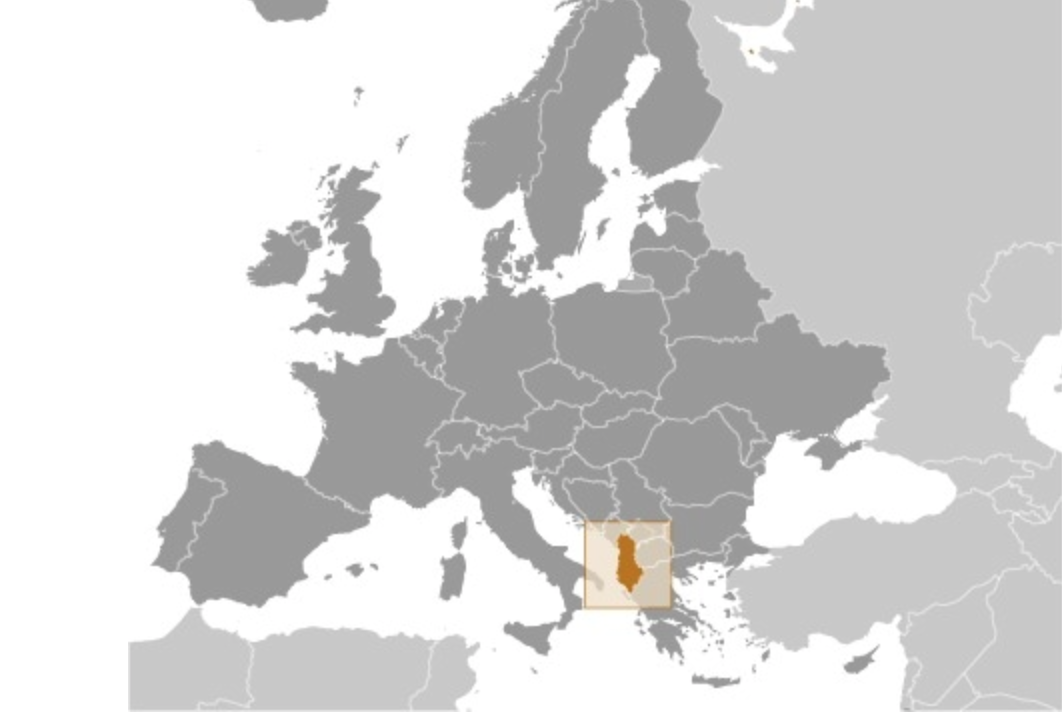 map of ALBANIA