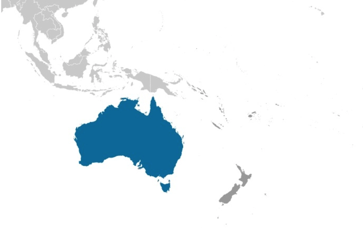 map of AUSTRALIA