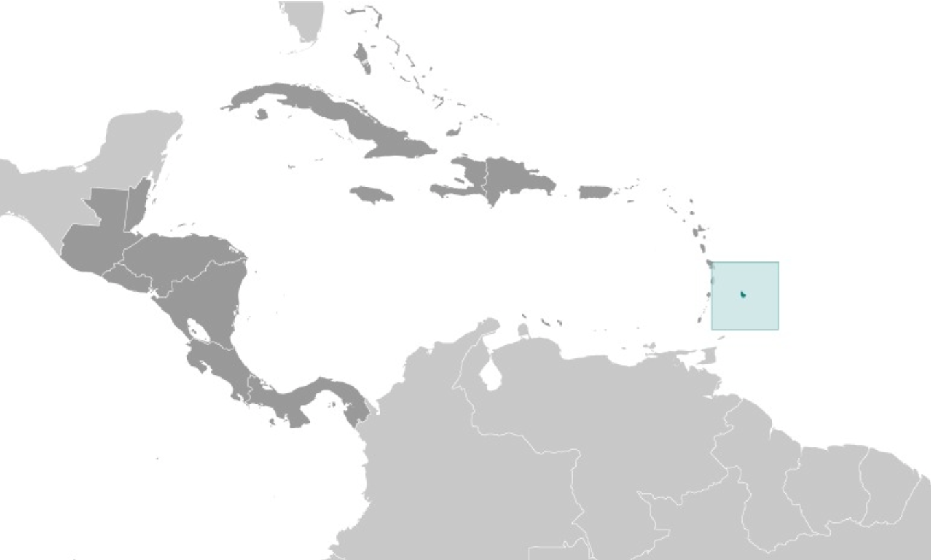 map of BARBADOS