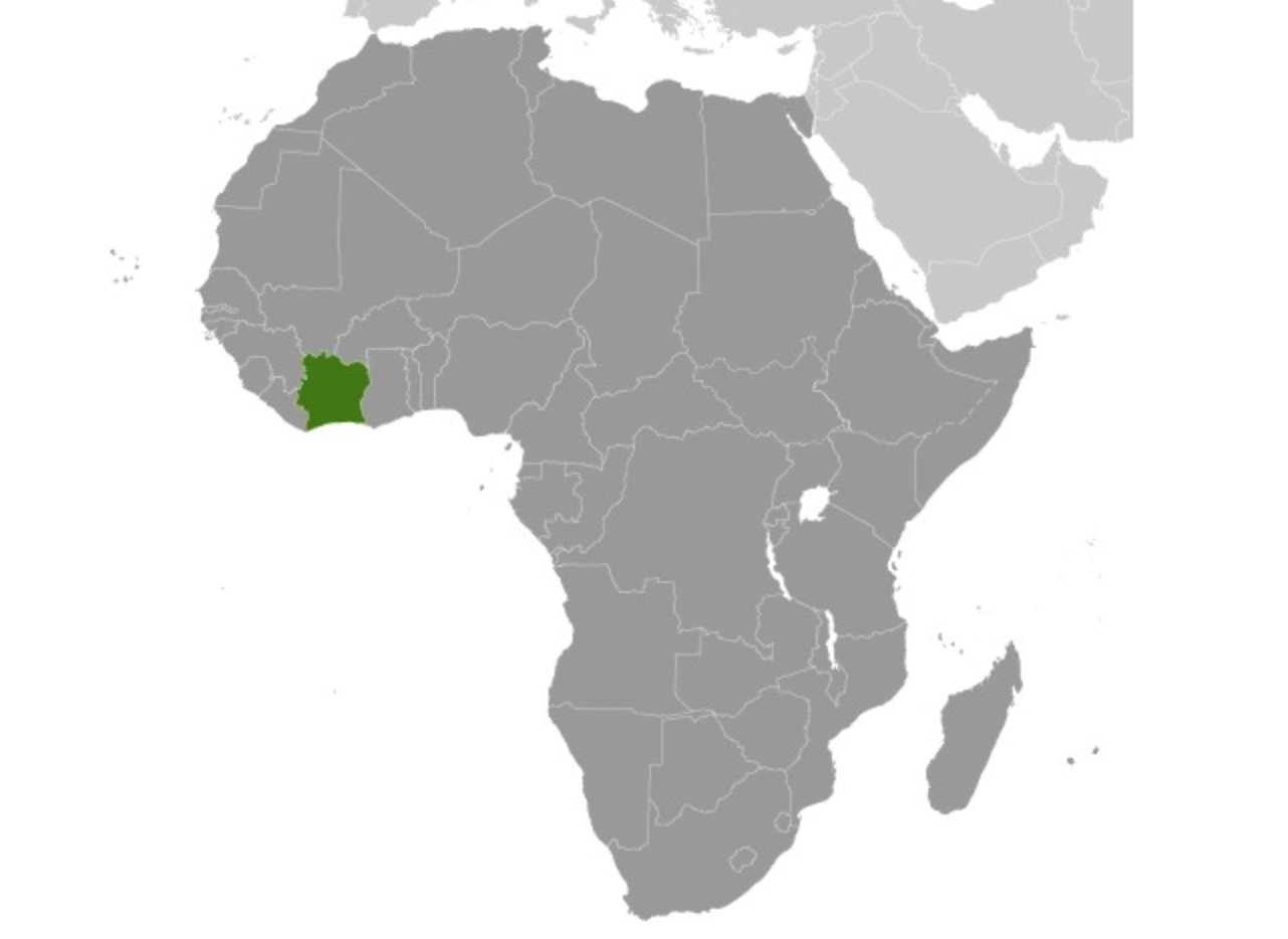 map of IVORY COAST