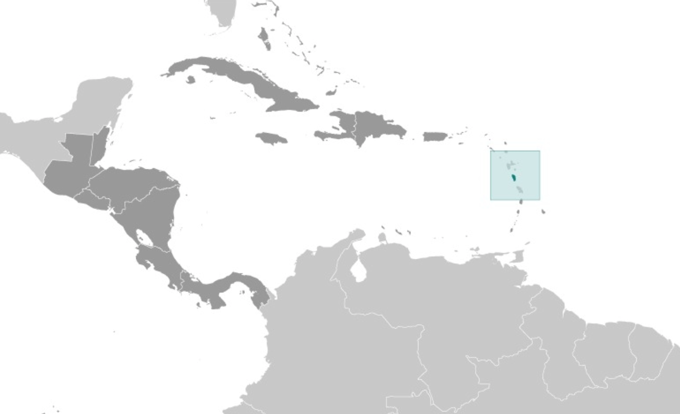 map of DOMINICA