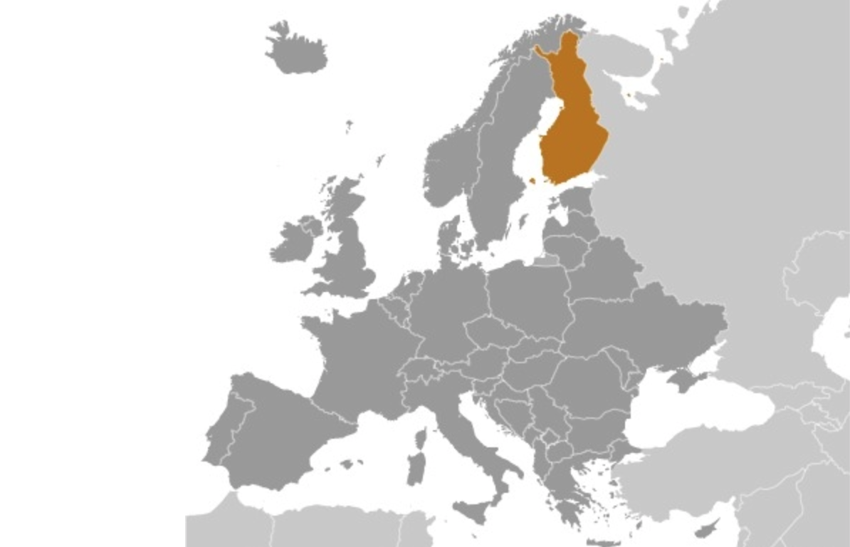 map of FINLAND