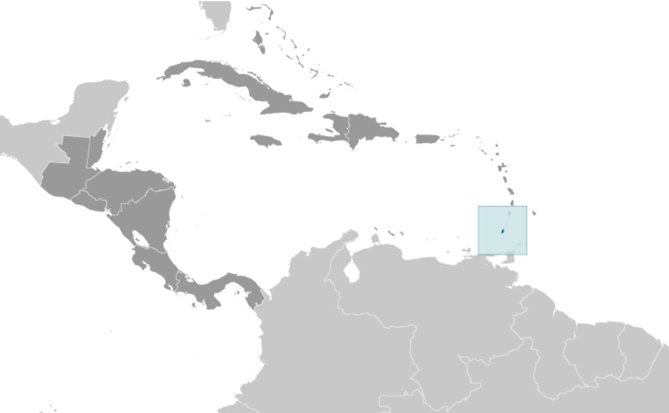 map of GRENADA