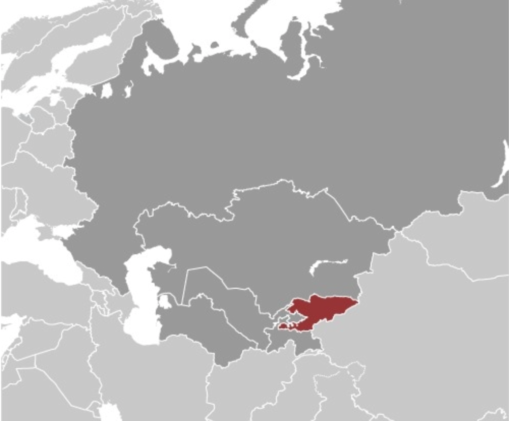 map of KYRGYZSTAN
