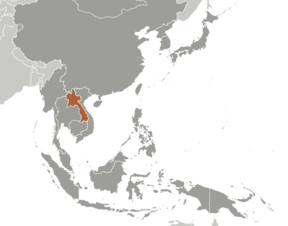 map of LAOS