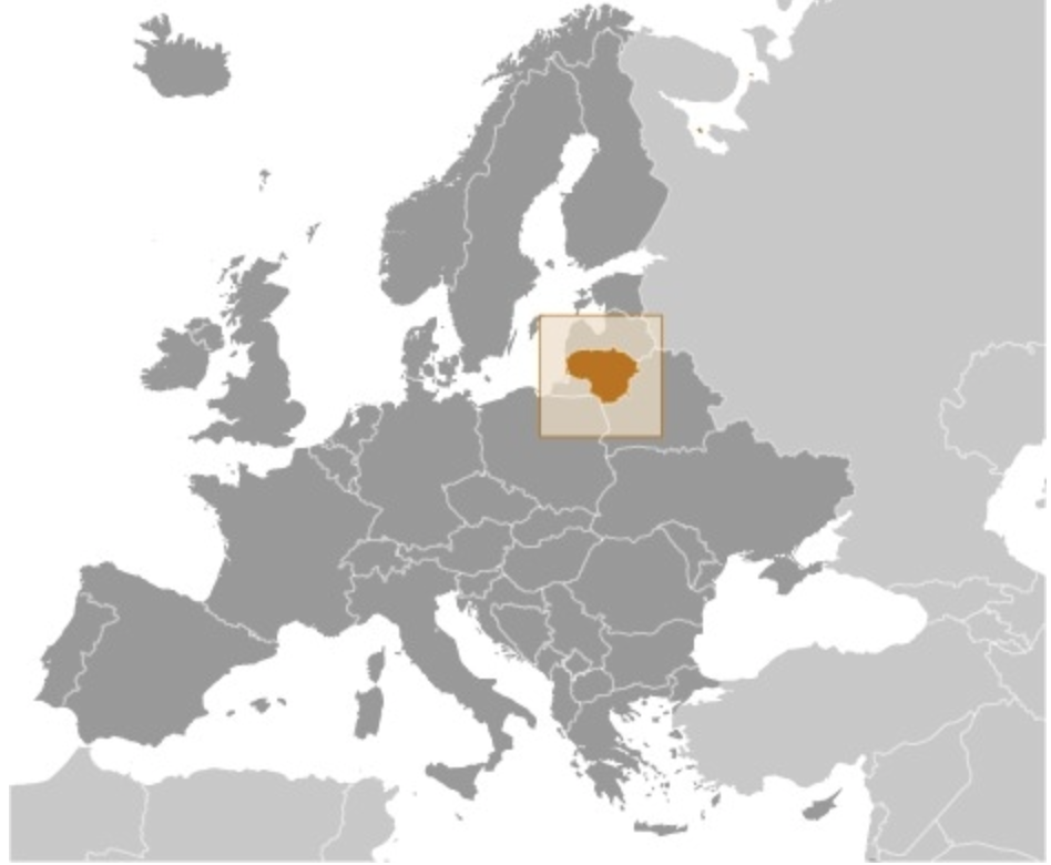 map of LITHUANIA