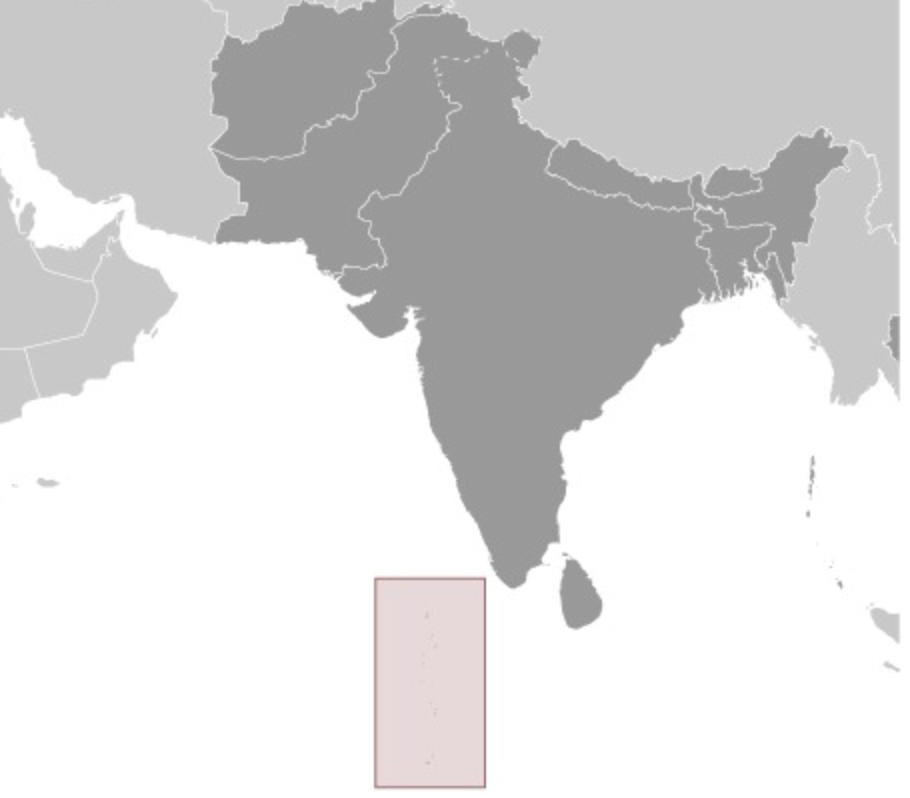 map of MALDIVES