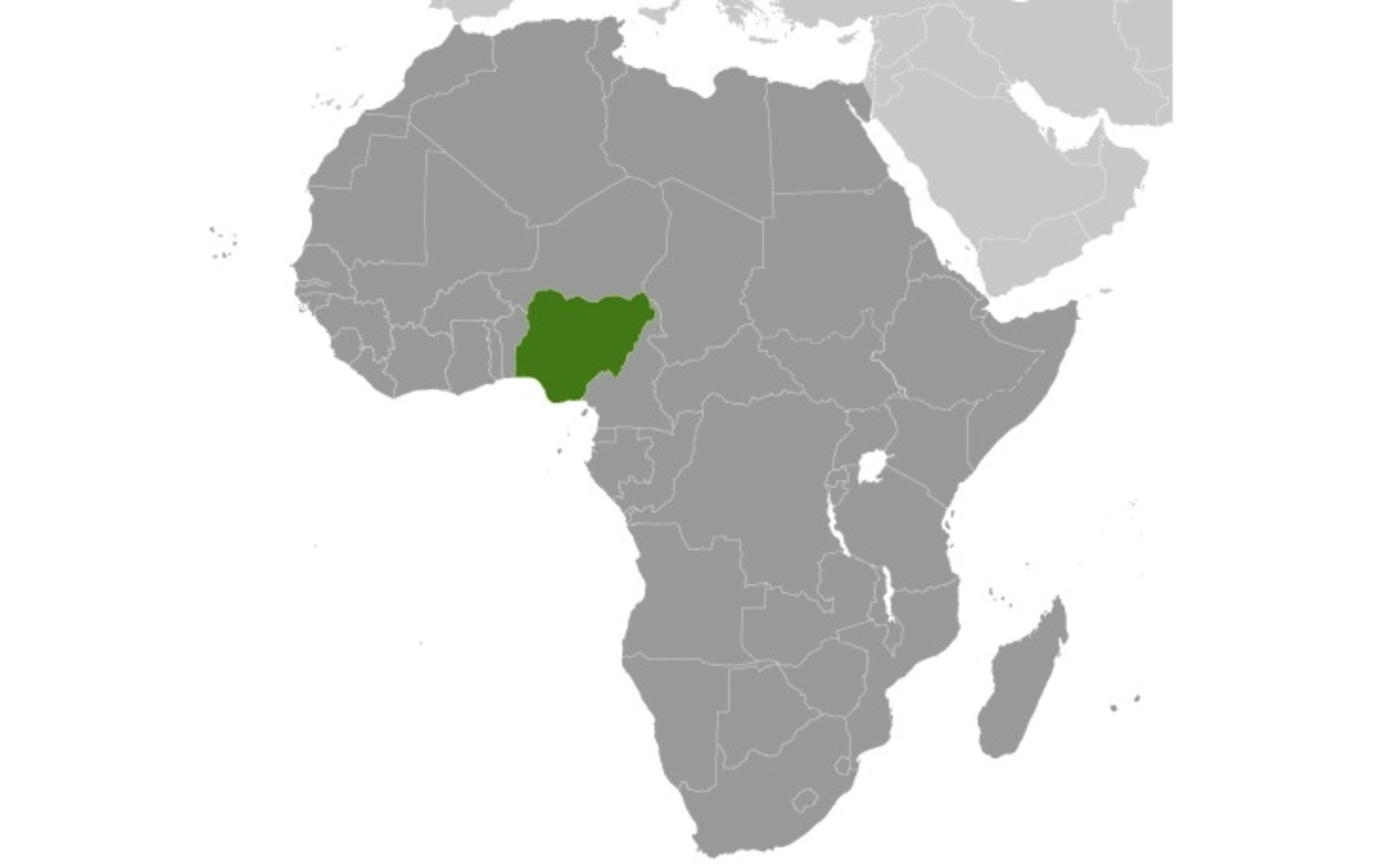map of NIGERIA