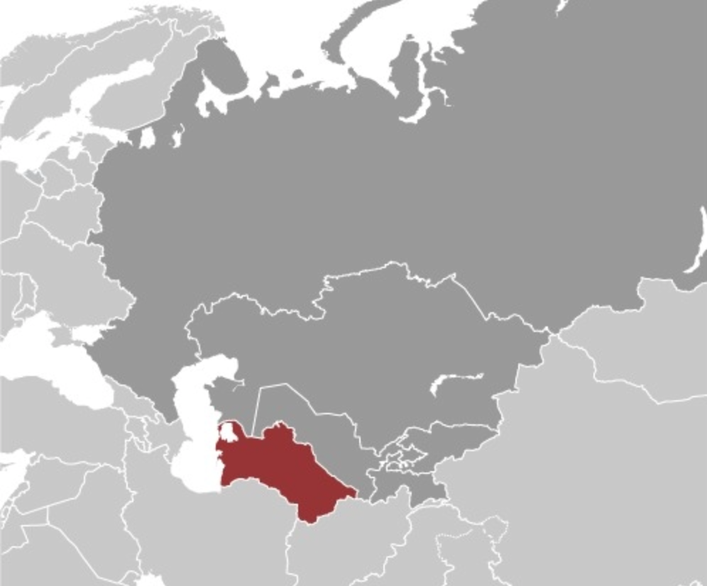 map of TURKMENISTAN