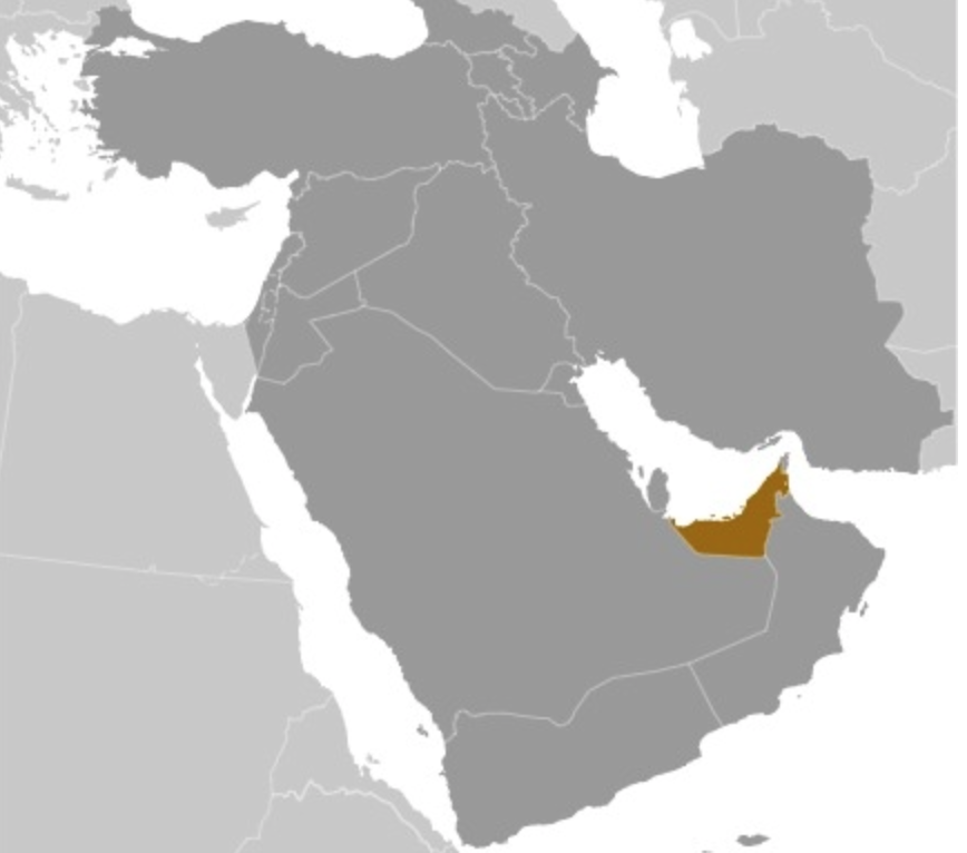 map of UNITED ARAB EMIRATES
